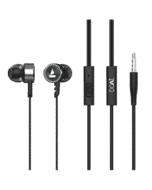 boAt Bassheads 122 In-Ear Wired Earphone with Mic (Premium HD Sound, Gun Metal)